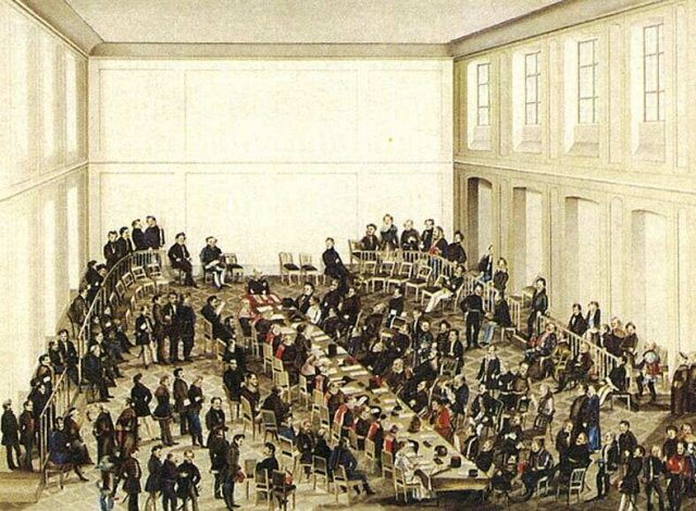 A pozsonyi országgyűlés (Forrás: Magyar Nemzeti Múzeum)
